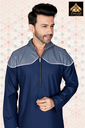STTM99 | Designer Thobe Hoodie (Navy Blue & Blue)