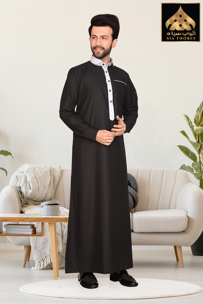 STM03 | Classic Thobe Colar / cuffs (Black)