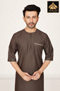 STHM01 | Thobe H/S (Chocolate Brown & Cream)