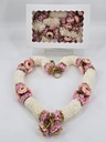 Garland Of Artificial Flowers,Pair Of Pink&White Color With Beads(Wedding Varmala, Bride and Groom Mala, Wedding Ceremony Garlands, Indian wedding , Ameen, Bismillah, Mayo, Sanchak, Shadi, Dulha, Dulhan, Graduation etc)
