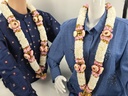 Garland Of Artificial Flowers,Pair Of Pink&White Color With Beads(Wedding Varmala, Bride and Groom Mala, Wedding Ceremony Garlands, Indian wedding , Ameen, Bismillah, Mayo, Sanchak, Shadi, Dulha, Dulhan, Graduation etc)