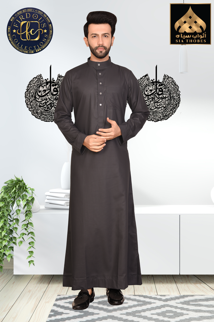 STDM01 | Classic Thobe (Charcoal Grey)