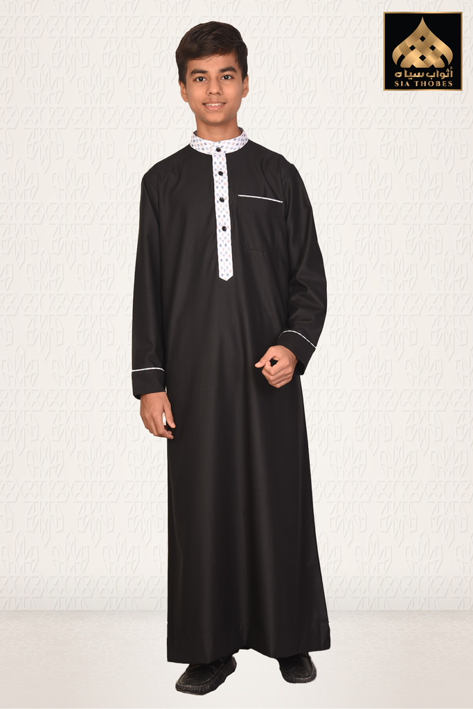 STK03 | Classic Thobe Colar / cuffs (Black)