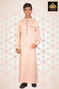 STDK11 | Shinny Thobe (Light Peach & Dark Brown)