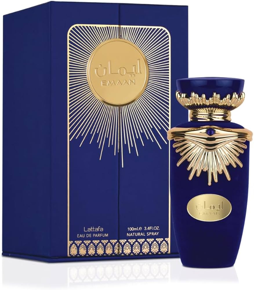 Lattafa Emaan Eau de Parfum Spray for Unisex, 3.4 Ounce