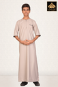 STHK03 | Thobe H/S (Dark Cream & Black)