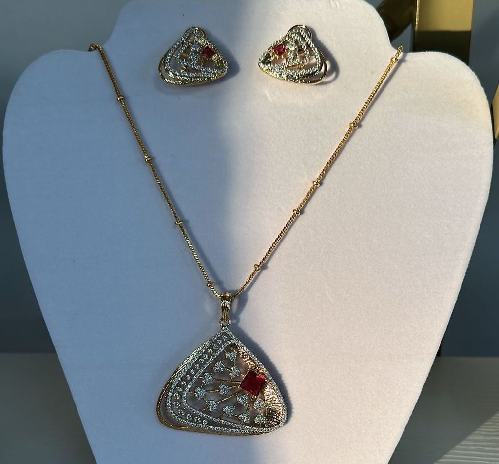 CZ Ruby Radiance Set
