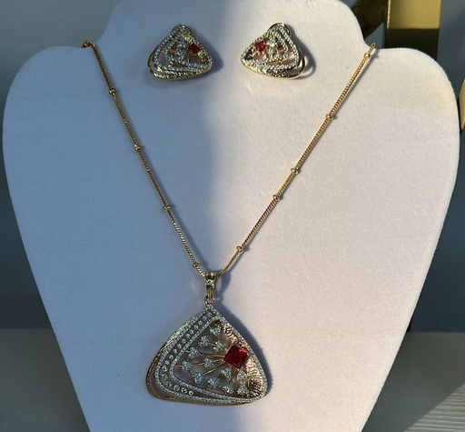 CZ Ruby Radiance Set
