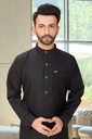 STMR-13 | SIA Islamic Thobes (Jubba) for Men's Middle Eastern Plain/Regular Style (Black)