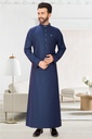 STMR-23 | SIA Islamic Thobes (Jubba) for Men's Middle Eastern Plain/Regular Style (Navy Blue)