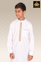 STEK16 | Classic Thobe (White & Brown)