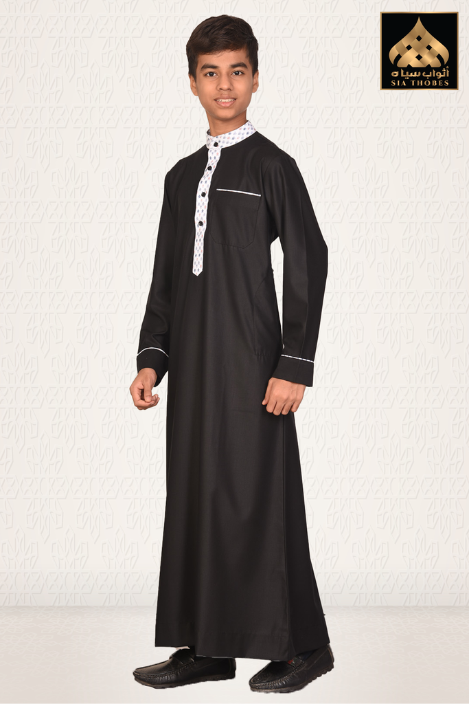 STK03 | Classic Thobe Colar / cuffs (Black)