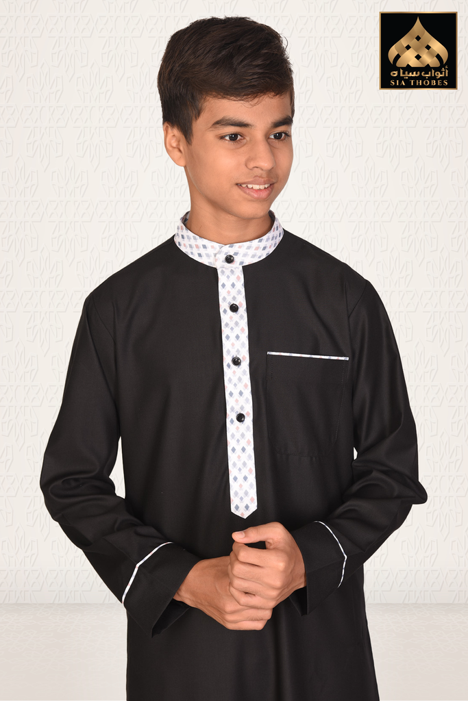 STK03 | Classic Thobe Colar / cuffs (Black)