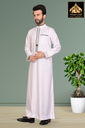 STTM94 | Designer Thobe (White & Black)