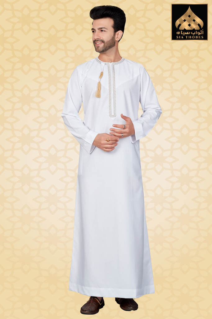 STOEM07 | Omani Thobe / Emb (White)