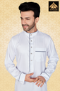 STDM10 | Shinny Thobe (White & Light Grey)