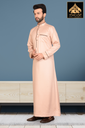 STDM11 | Shinny Thobe (Light Peach & Dark Brown)