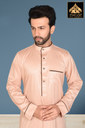 STDM11 | Shinny Thobe (Light Peach & Dark Brown)
