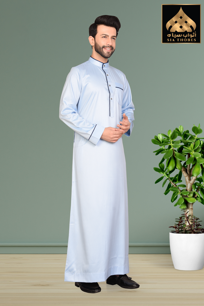 STDM12 | Shinny Thobe (Sky Blue & Navy Blue)