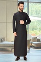 STMR-13 | SIA Islamic Thobes (Jubba) for Men's Middle Eastern Plain/Regular Style (Black)