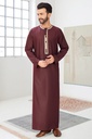 STMO-02	SIA Islamic Thobes for Men's Omani Style with Embroidery ( Burgandy )