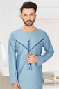 STMO-31	SIA Islamic Thobes for Men's Omani Style Designer ( Light Blue )