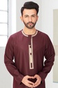 STMO-02	SIA Islamic Thobes for Men's Omani Style with Embroidery ( Burgandy )