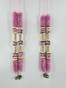 Garland Of Artificial Flowers,Pair Of Pink Color With Beads(Wedding Varmala, Bride and Groom Mala, Wedding Ceremony Garlands, Indian wedding , Ameen, Bismillah, Mayo, Sanchak, Shadi, Dulha, Dulhan, Graduation etc)