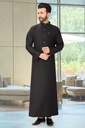 STMR-13 | SIA Islamic Thobes (Jubba) for Men's Middle Eastern Plain/Regular Style (Black)