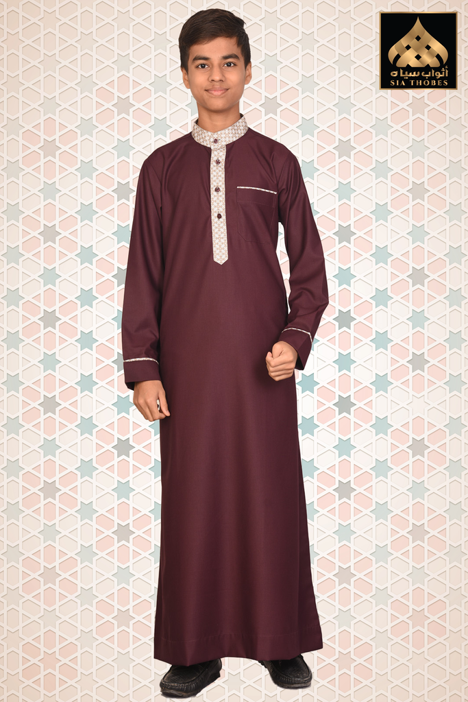 STK01 | Classic Thobe colar / cuffs (Maroon)