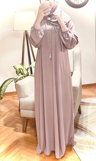 FCM4B-28A | Abaya Set 2 pieces (Rose Pink)