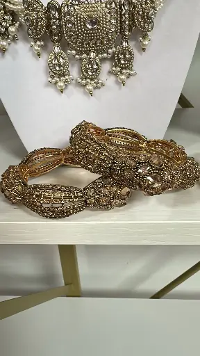 [JJ_072525-45] Antique Gold Embossed Bangles